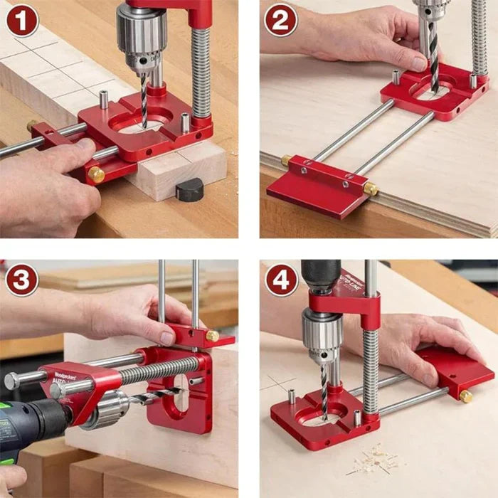 Precision Drill Guide for Woodworking with 2-Inch Capacity