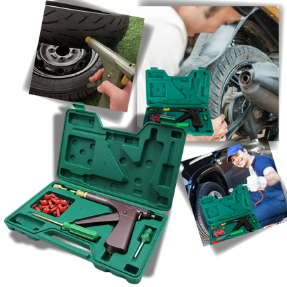 Tubeless Tire Repair Kit with Automatic Mushroom Plug Tool for Vehicles