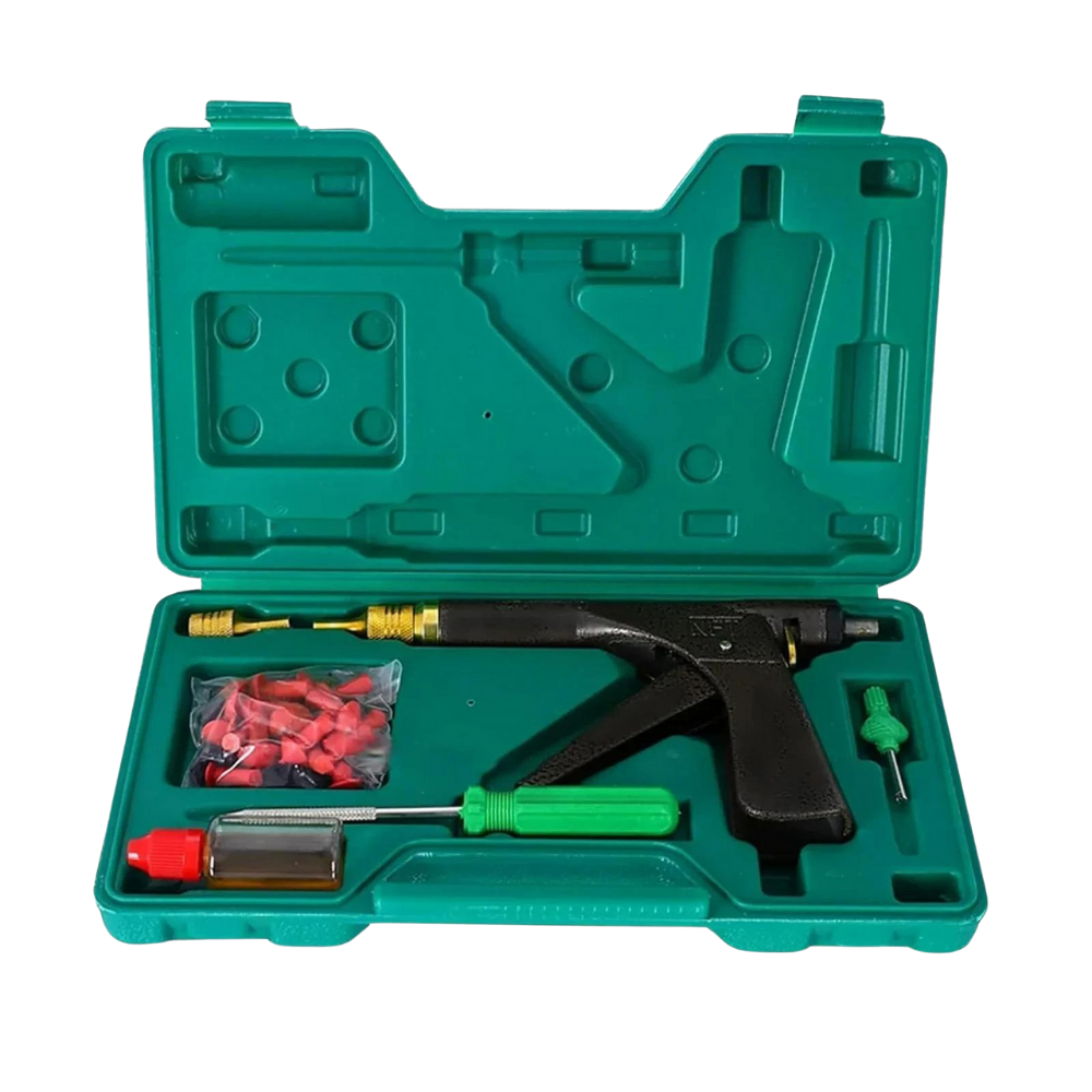 Tubeless Tire Repair Kit with Automatic Mushroom Plug Tool for Vehicles