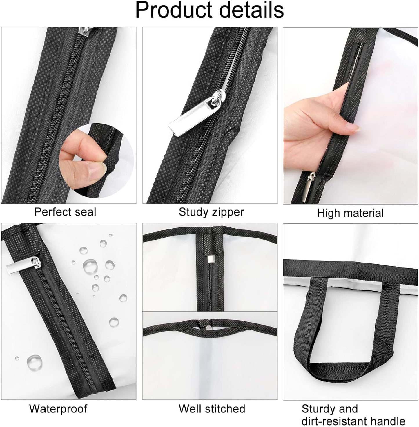 71-Inch Protective Garment Cover with Full-Zip and Dual Handles