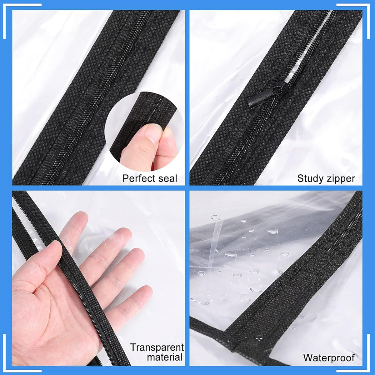 71-Inch Protective Garment Cover with Full-Zip and Dual Handles