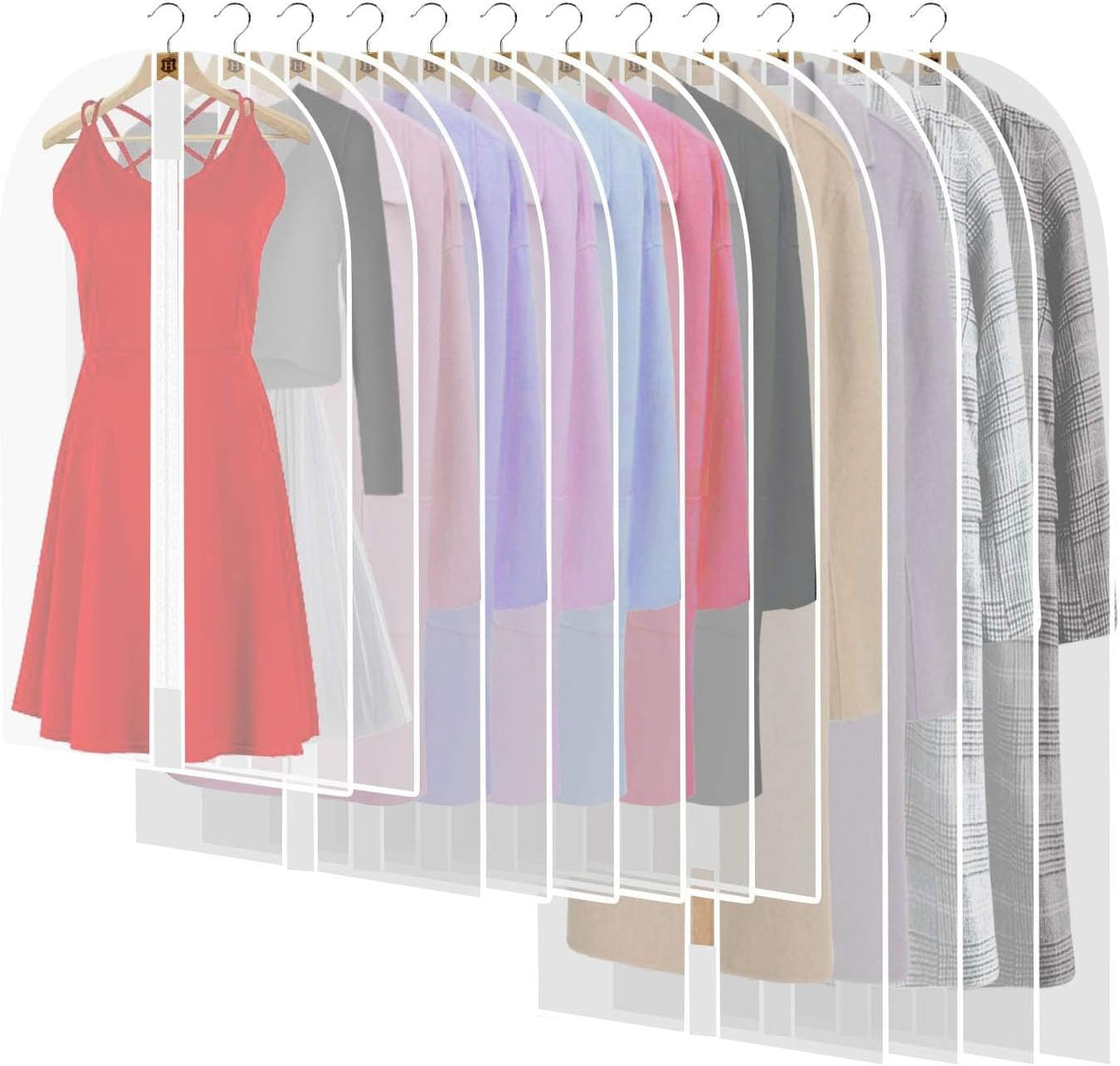 71-Inch Protective Garment Cover with Full-Zip and Dual Handles