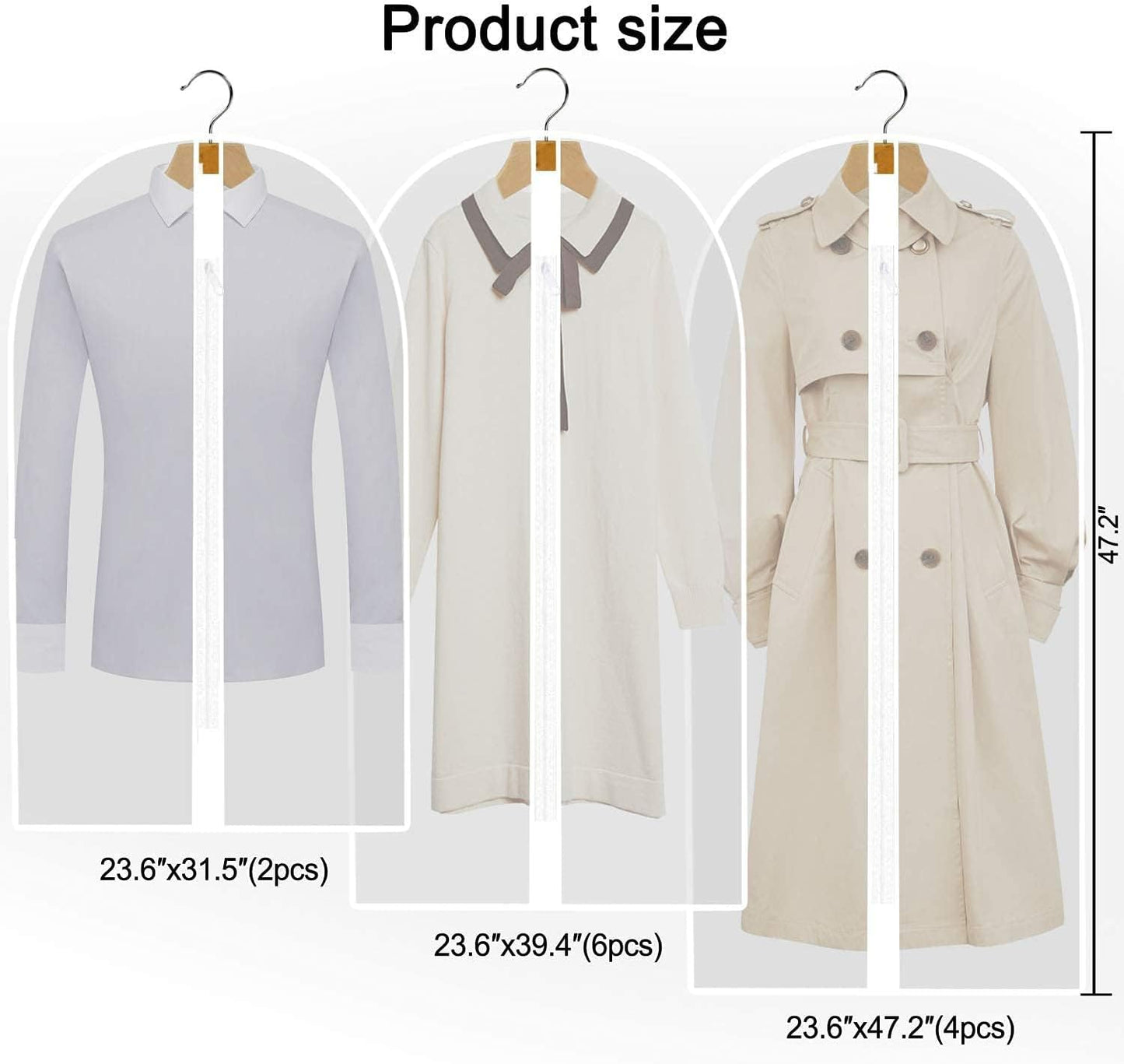 71-Inch Protective Garment Cover with Full-Zip and Dual Handles
