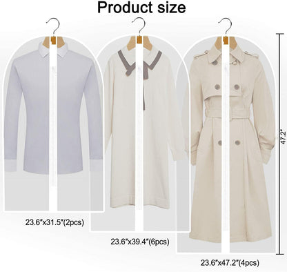 71-Inch Protective Garment Cover with Full-Zip and Dual Handles
