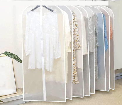 Transparent Clothing Protection Bags with Full Zipper - Set of 5