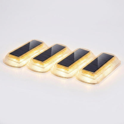 4-Pack of Waterproof Outdoor LED Step Lights with Solar Power