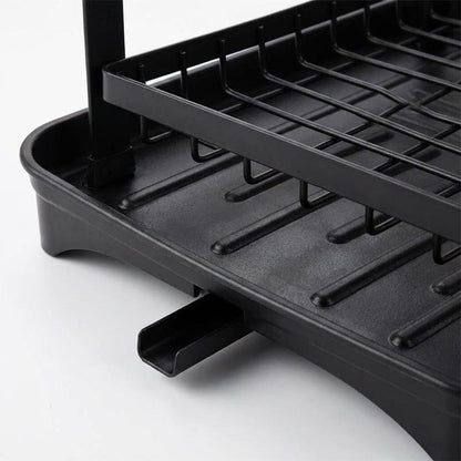 Dish Drying Rack with Drip Tray - Two-Tier Design