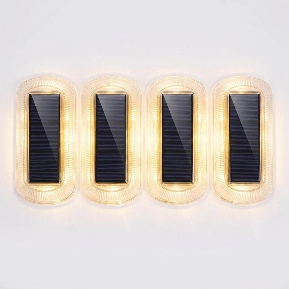 4-Pack of Waterproof Outdoor LED Step Lights with Solar Power