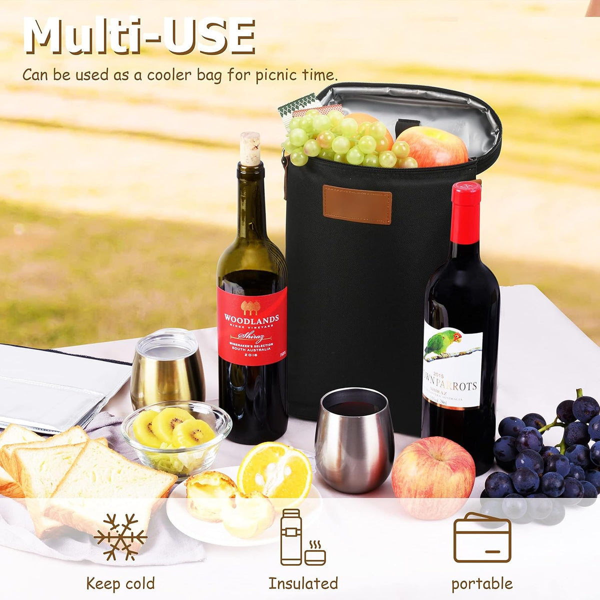 ChillMate Dual Bottle Insulator with Adjustable Strap