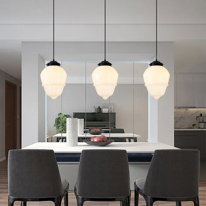 Geometric Pendant Light in Mid-Century Art Deco Style