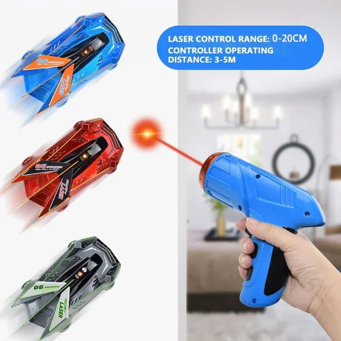 Gravity-Defying RC Vehicle with Laser Guidance and LED Lights
