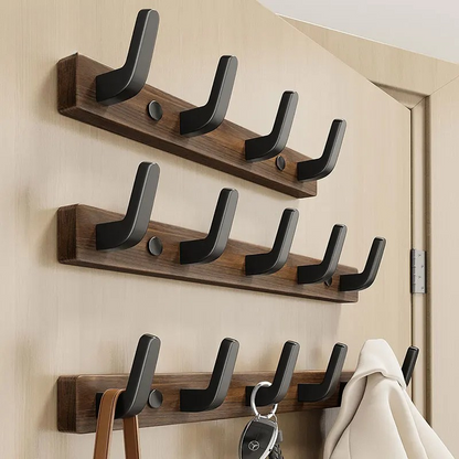 Elegant Wall-Mounted Coat Organizer with 4 Sturdy Hooks