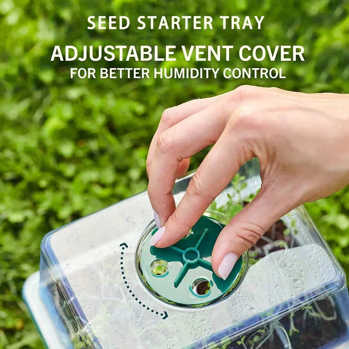 Seedling Starter Tray with Full Spectrum Grow Light and Humidity Dome