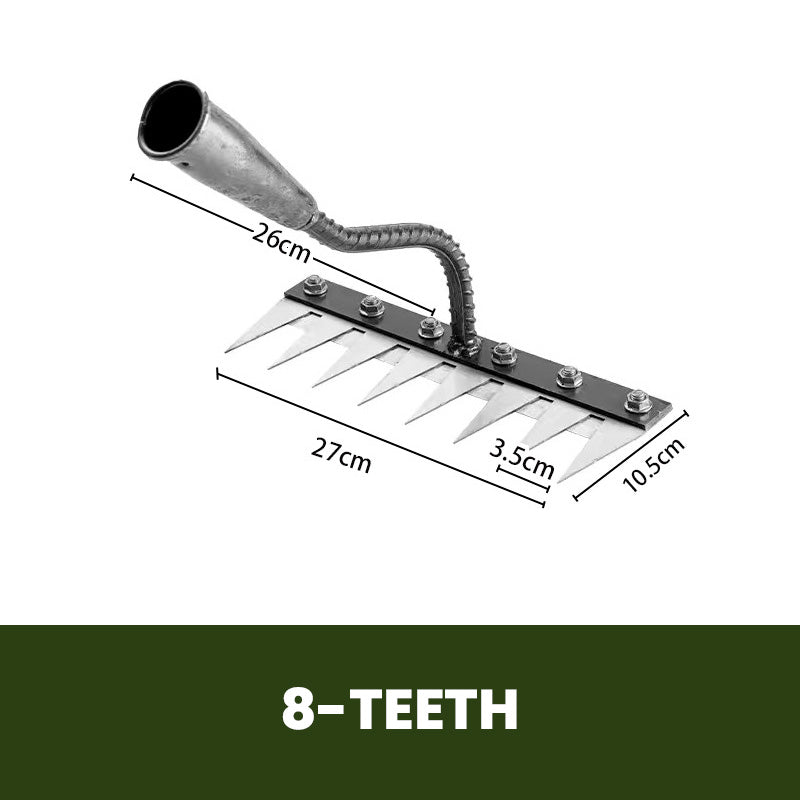 Carbon Steel Garden Rake Head with 5 to 8 Detachable Teeth for Weeding