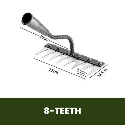 Carbon Steel Garden Rake Head with 5 to 8 Detachable Teeth for Weeding