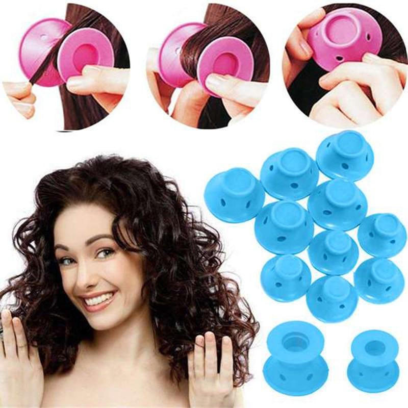 Gentle Wave Makers: Heat-Free Silicone Curlers, Set of 10