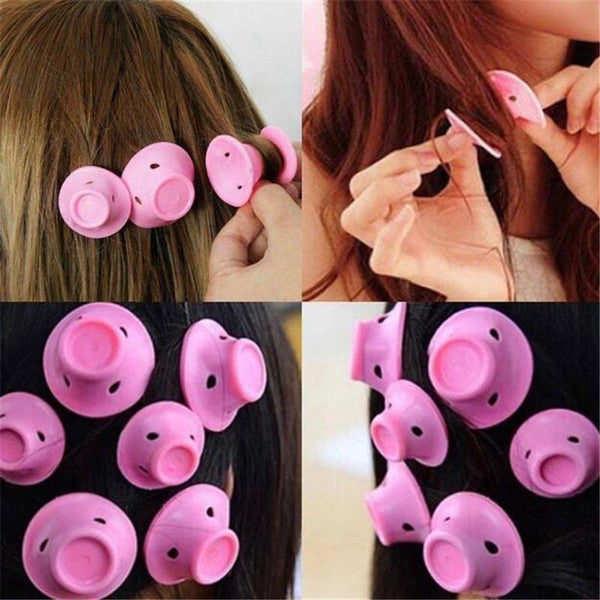 Gentle Wave Makers: Heat-Free Silicone Curlers, Set of 10