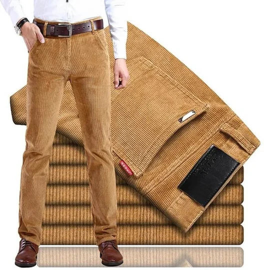 Men's Stretchable Cotton Corduroy Pants for Everyday Comfort