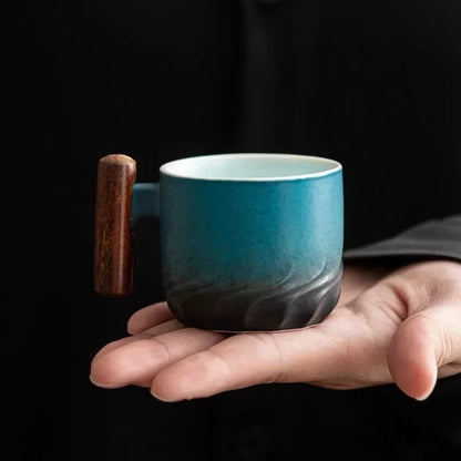 Elegant Espresso Mug with Cool-Touch Handle, 80ml