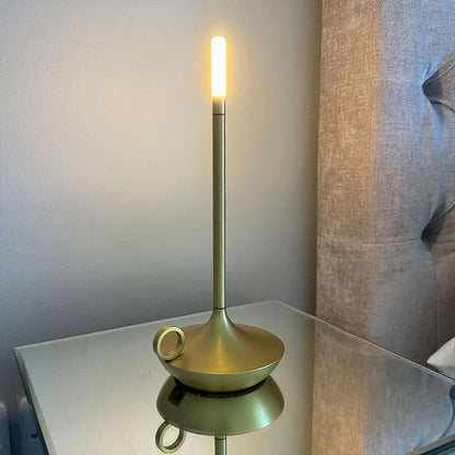 Rechargeable 35 cm Touch Dimming Aluminum Table Lamp with Warm 3000K LED Light