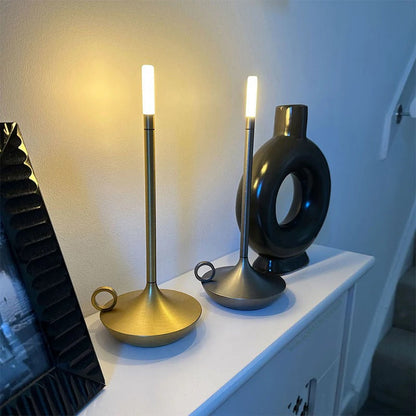 Rechargeable 35 cm Touch Dimming Aluminum Table Lamp with Warm 3000K LED Light