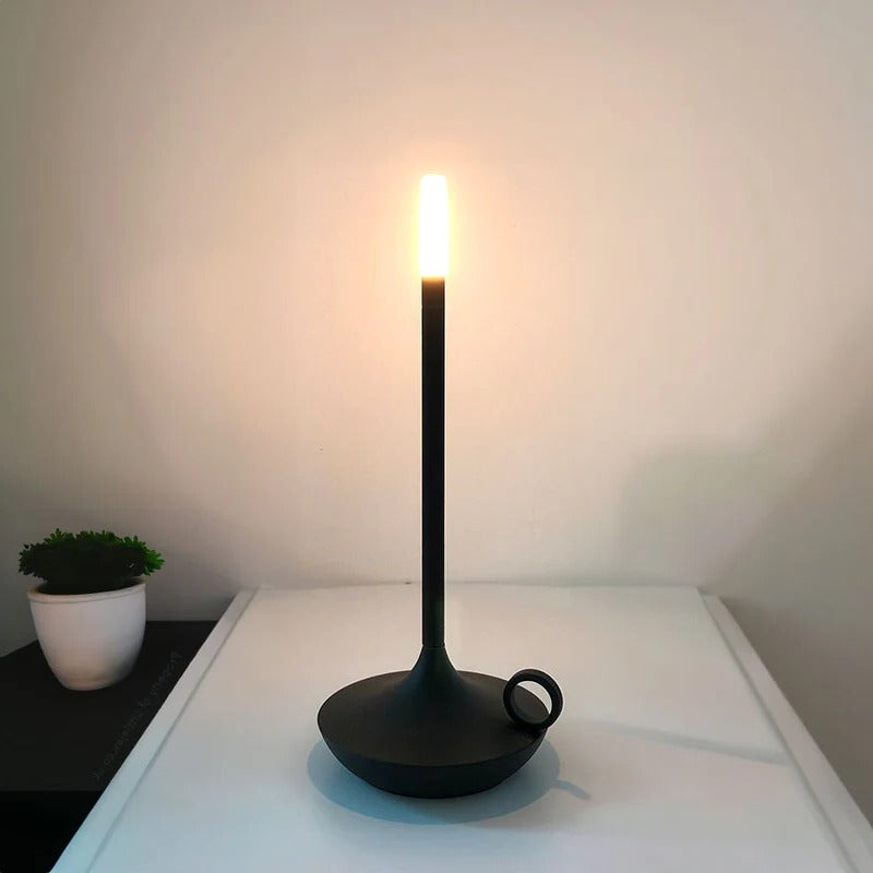 Rechargeable 35 cm Touch Dimming Aluminum Table Lamp with Warm 3000K LED Light