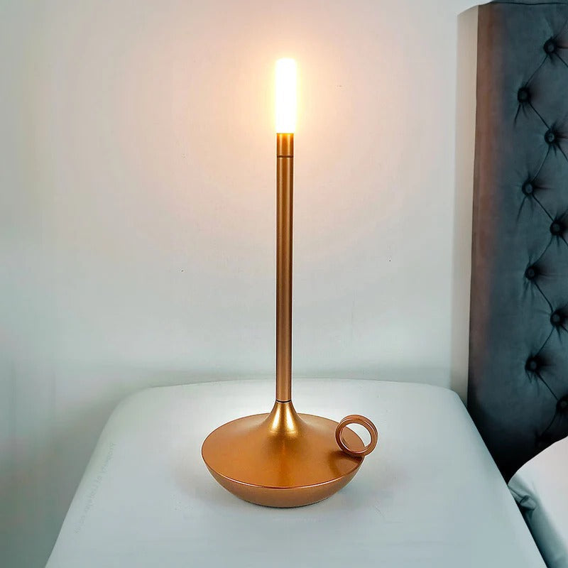 Rechargeable 35 cm Touch Dimming Aluminum Table Lamp with Warm 3000K LED Light