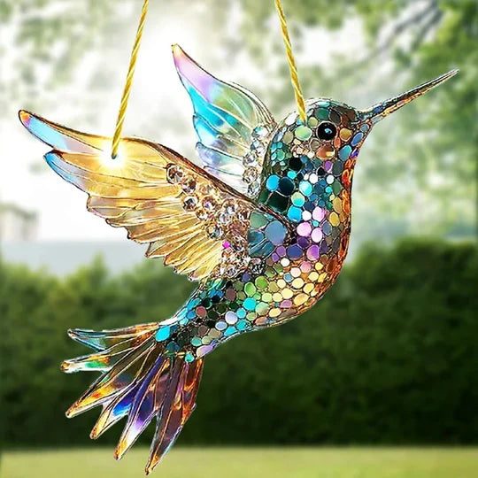 Colorful Bird Prism Decorative Window Charm