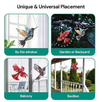 Colorful Bird Prism Decorative Window Charm