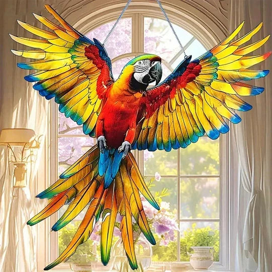 Colorful Bird Prism Decorative Window Charm
