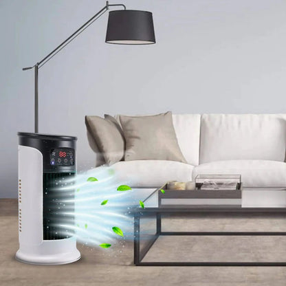 Compact 5-in-1 Air Cooler with 10.14oz Water Tank and 6 Speeds