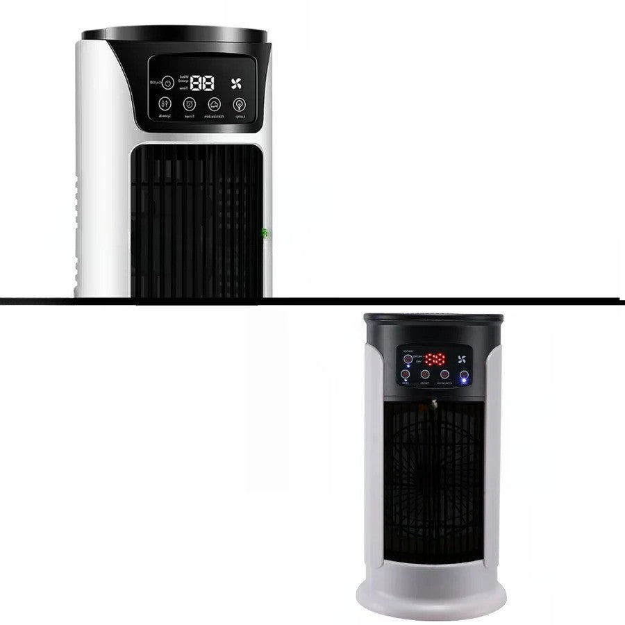 Compact 5-in-1 Air Cooler with 10.14oz Water Tank and 6 Speeds