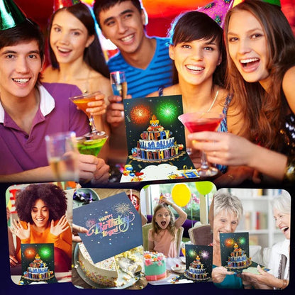 Illuminated 3D Birthday Card with Sound Effects