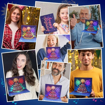 Illuminated 3D Birthday Card with Sound Effects