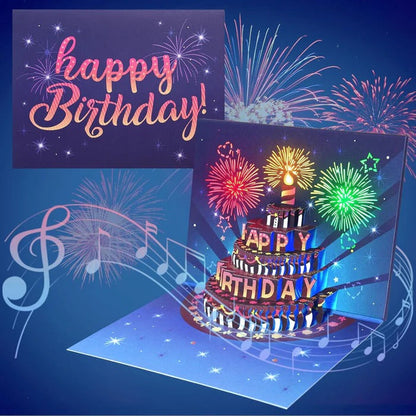 Illuminated 3D Birthday Card with Sound Effects