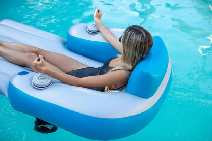 Electric-Propelled Pool Lounge Chair with Elevated Backrest