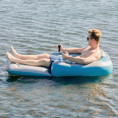 Electric-Propelled Pool Lounge Chair with Elevated Backrest
