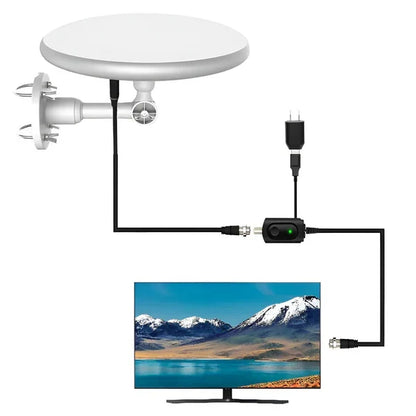 High-Definition Outdoor TV Antenna with 360-Degree Reception