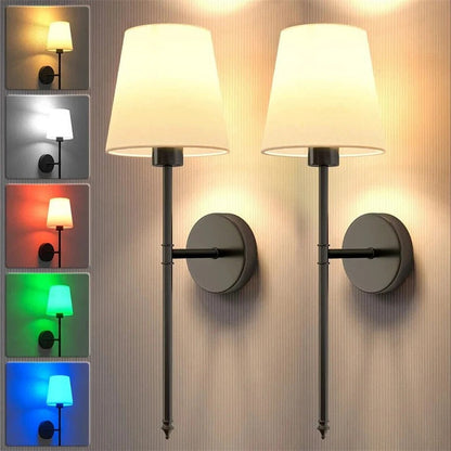 Rechargeable Battery Wall Sconces with Remote and Touch Control - Wireless LED Lights, 40-260 Lumens