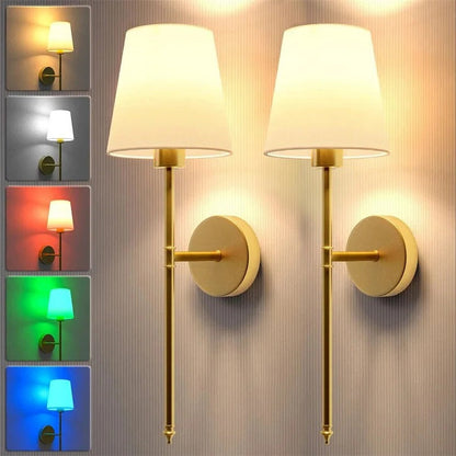 Rechargeable Battery Wall Sconces with Remote and Touch Control - Wireless LED Lights, 40-260 Lumens