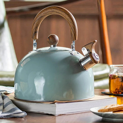 Large 3.17 Quart Whistling Stove Top Kettle with Insulated Handle