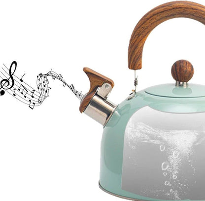 Large 3.17 Quart Whistling Stove Top Kettle with Insulated Handle