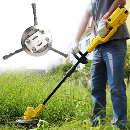 Durable Steel Wire Brush Head for Effective Cleaning and Trimming