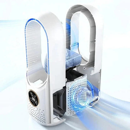 Compact Bladeless Air Cooler with Whisper-Quiet Performance