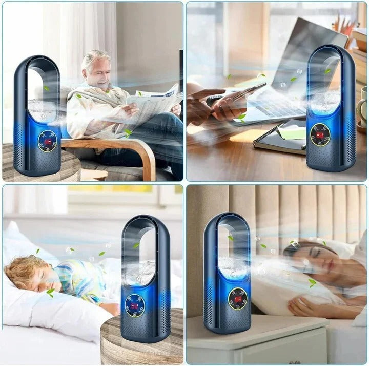 Compact Bladeless Air Cooler with Whisper-Quiet Performance