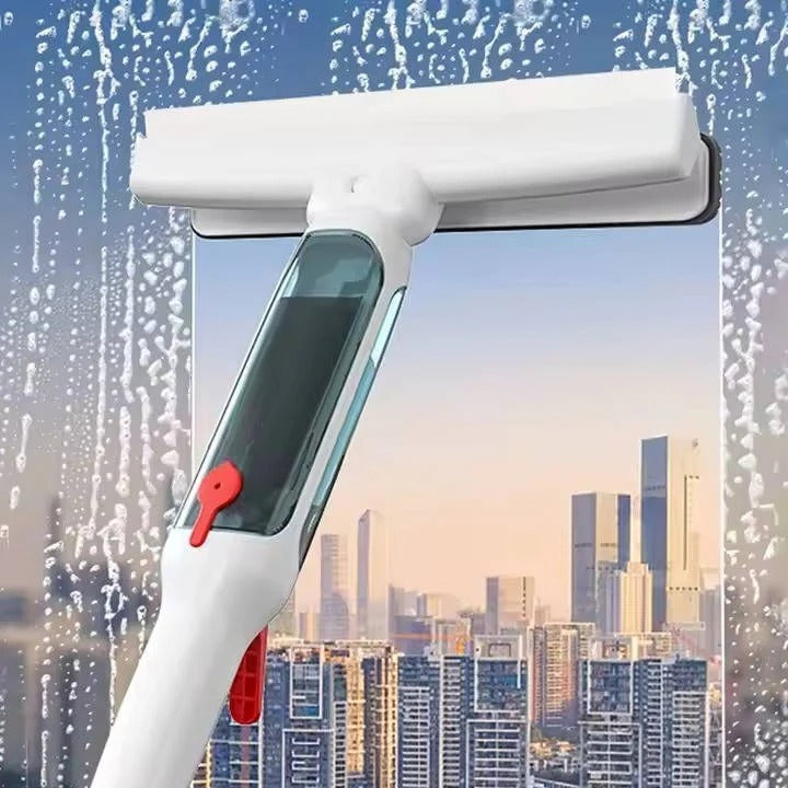 Extendable Window Cleaner with Dual Action Head and 51-Inch Reach