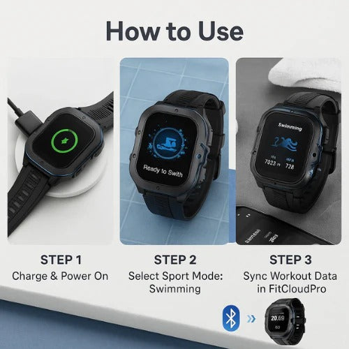 5ATM Swim Smartwatch with Fitness Tracker and Bluetooth Calling for All