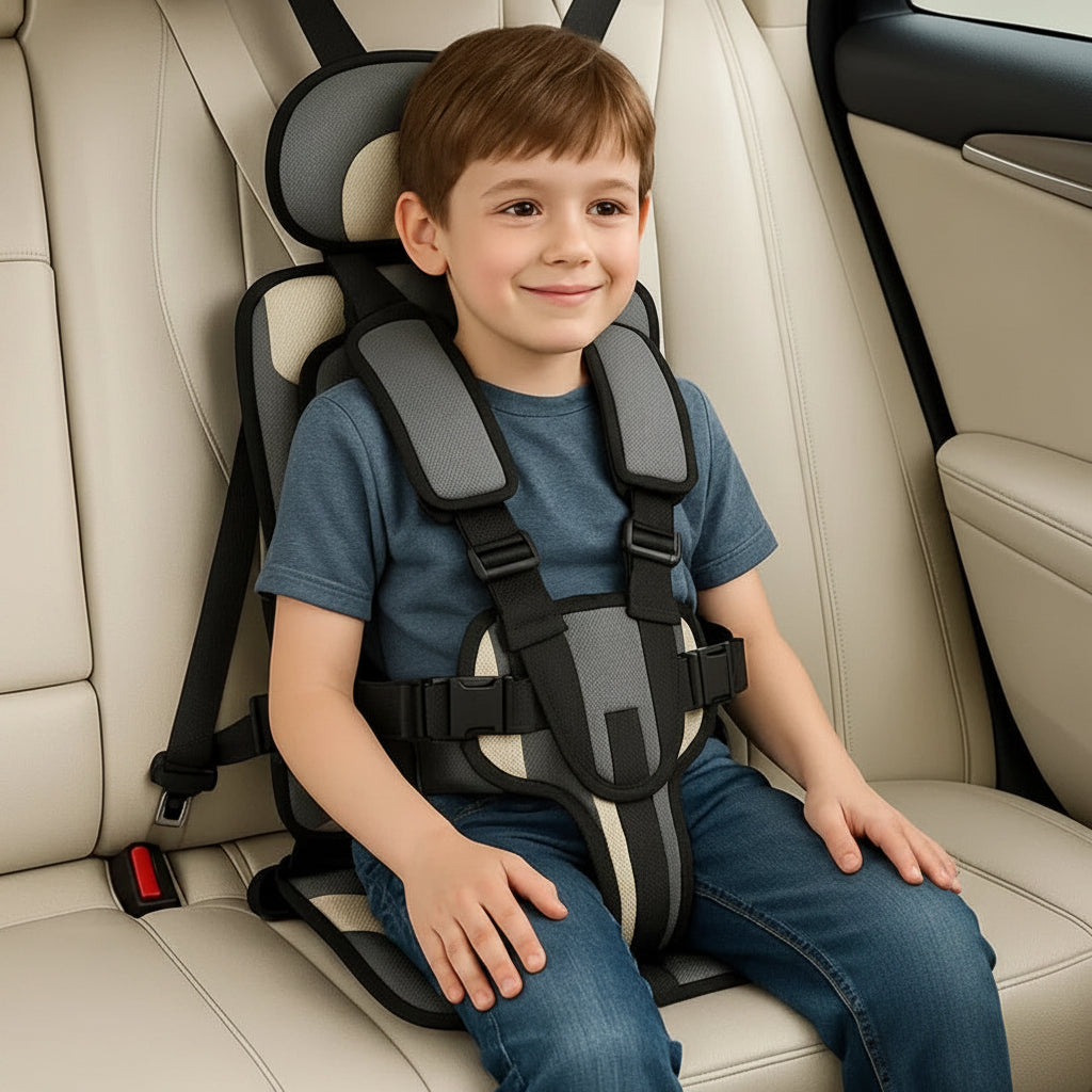 TravelBuddy Child Seat with Secure Harness and Compact Fold