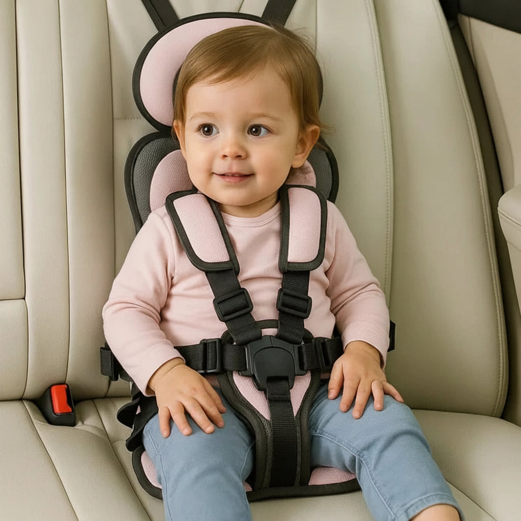 TravelBuddy Child Seat with Secure Harness and Compact Fold