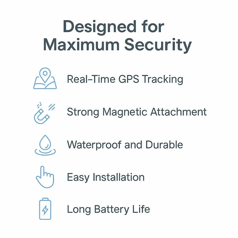 Compact Magnetic GPS Locator with 30-Day Battery Life and 4G Tracking